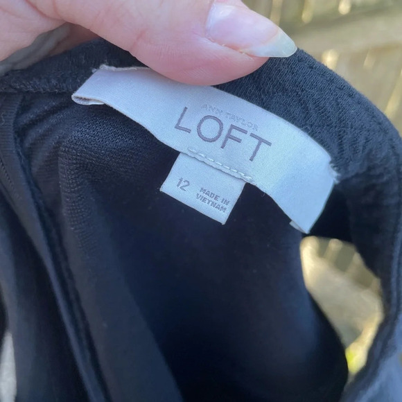 LOFT QUILTED LITTLE BLACK DRESS - Picture 3 of 3